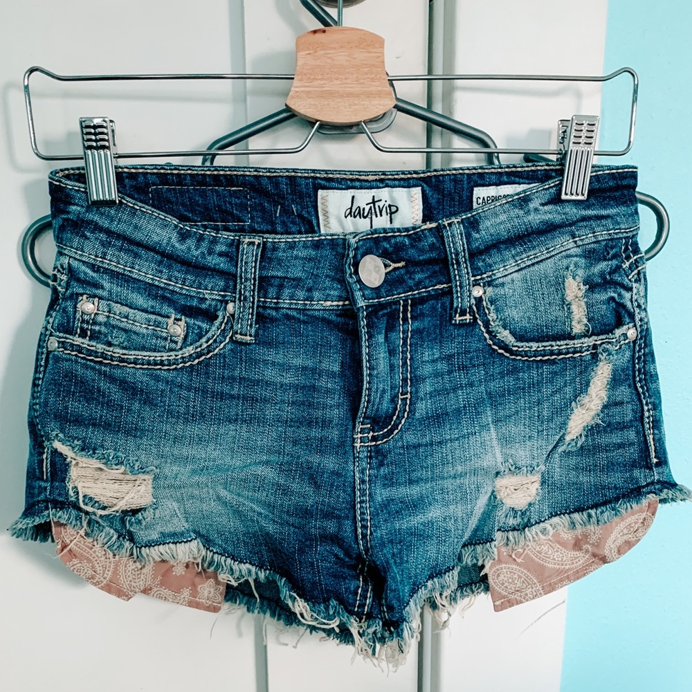 DayTrip Distressed Denim Shorts